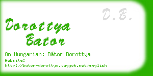 dorottya bator business card